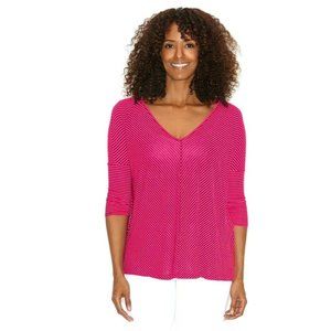 Beyond Yoga Live Fully Top Size XS Pink Stripe Oversized Lightweight NWOT
